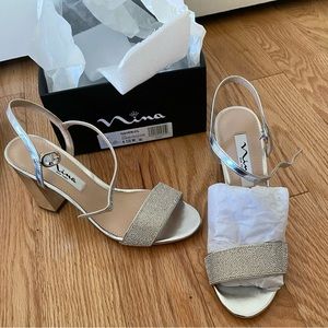 Nina Haven Heels- Silver